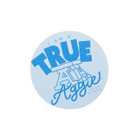 I am a True Aggie Block A Utah State sticker 2"
